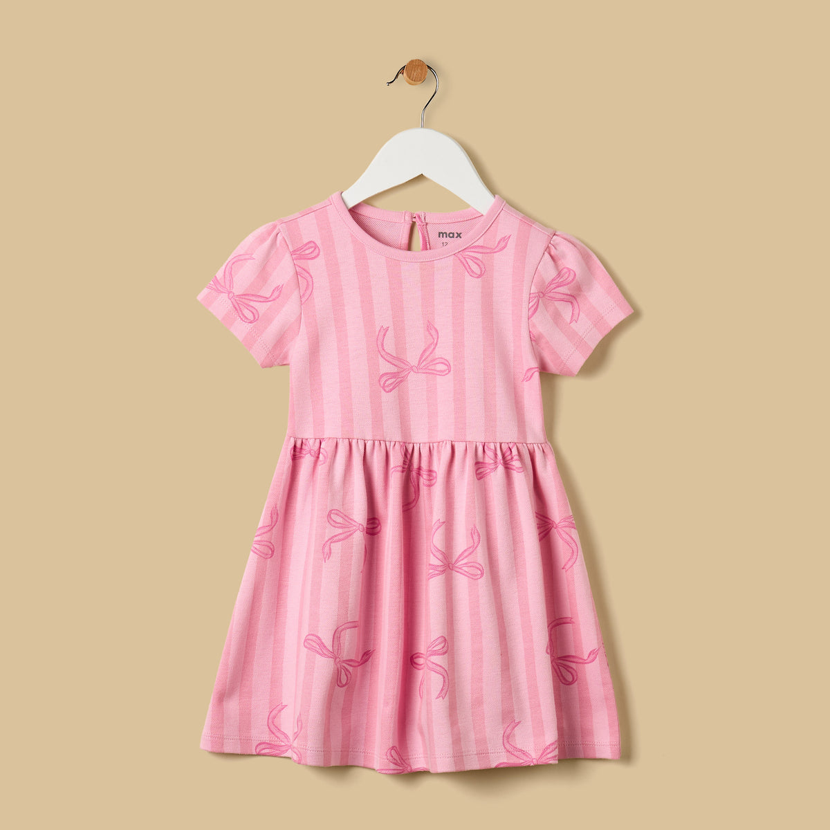 Bow Print Pique Dress