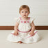 Crochet Yoke Tiered Double Gauze Dress - White / 12-18 mths