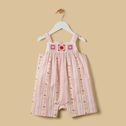 Crochet Design Romper with Cap