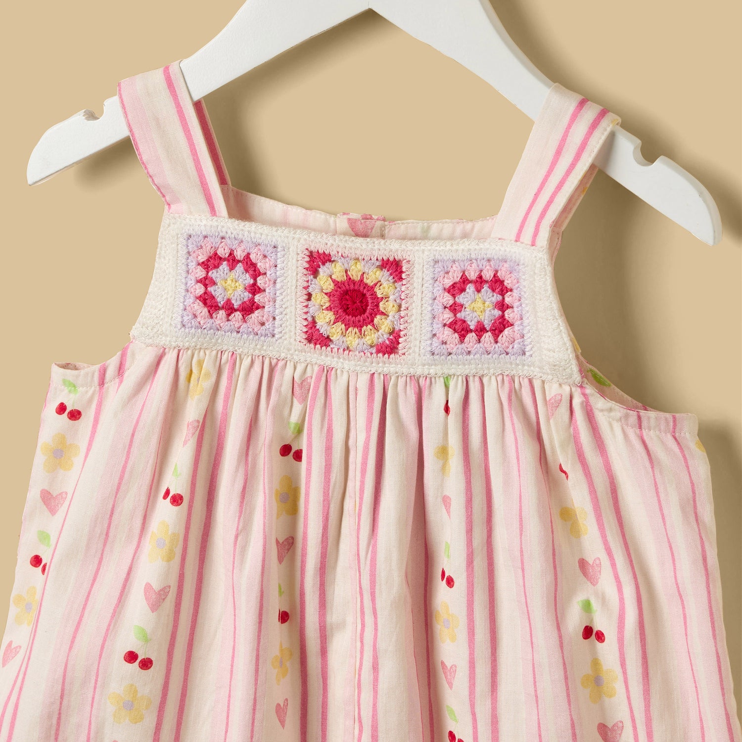 Crochet Design Romper with Cap