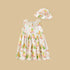 Leopard Print Sleeveless Dress with Cap and Bloomers - White / 12-18 mths