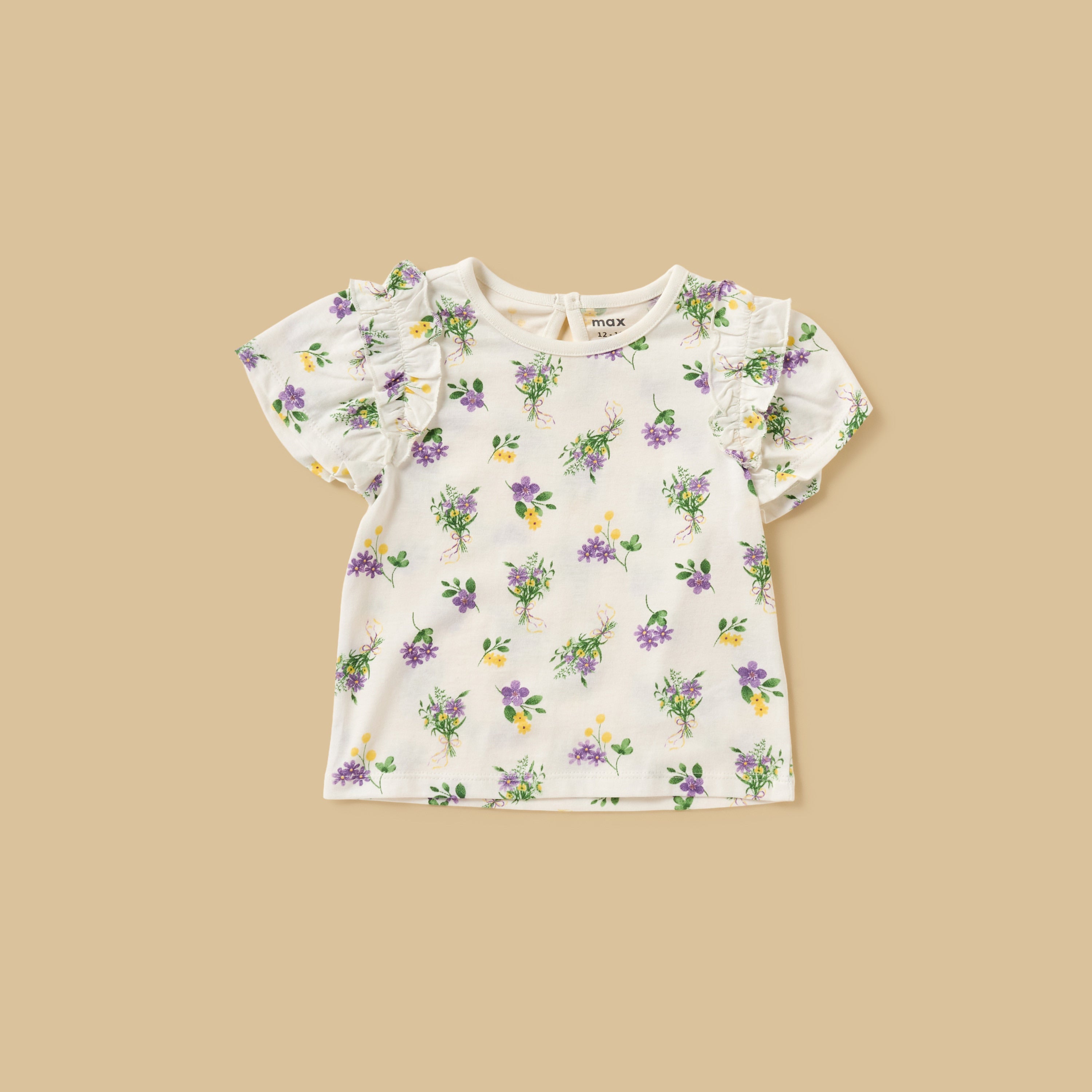 Pack of 3 - Fruit Floral Print Top with Ruffle