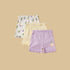 Pack of 3 - Assorted Shorts with Ruffle Hem - Purple