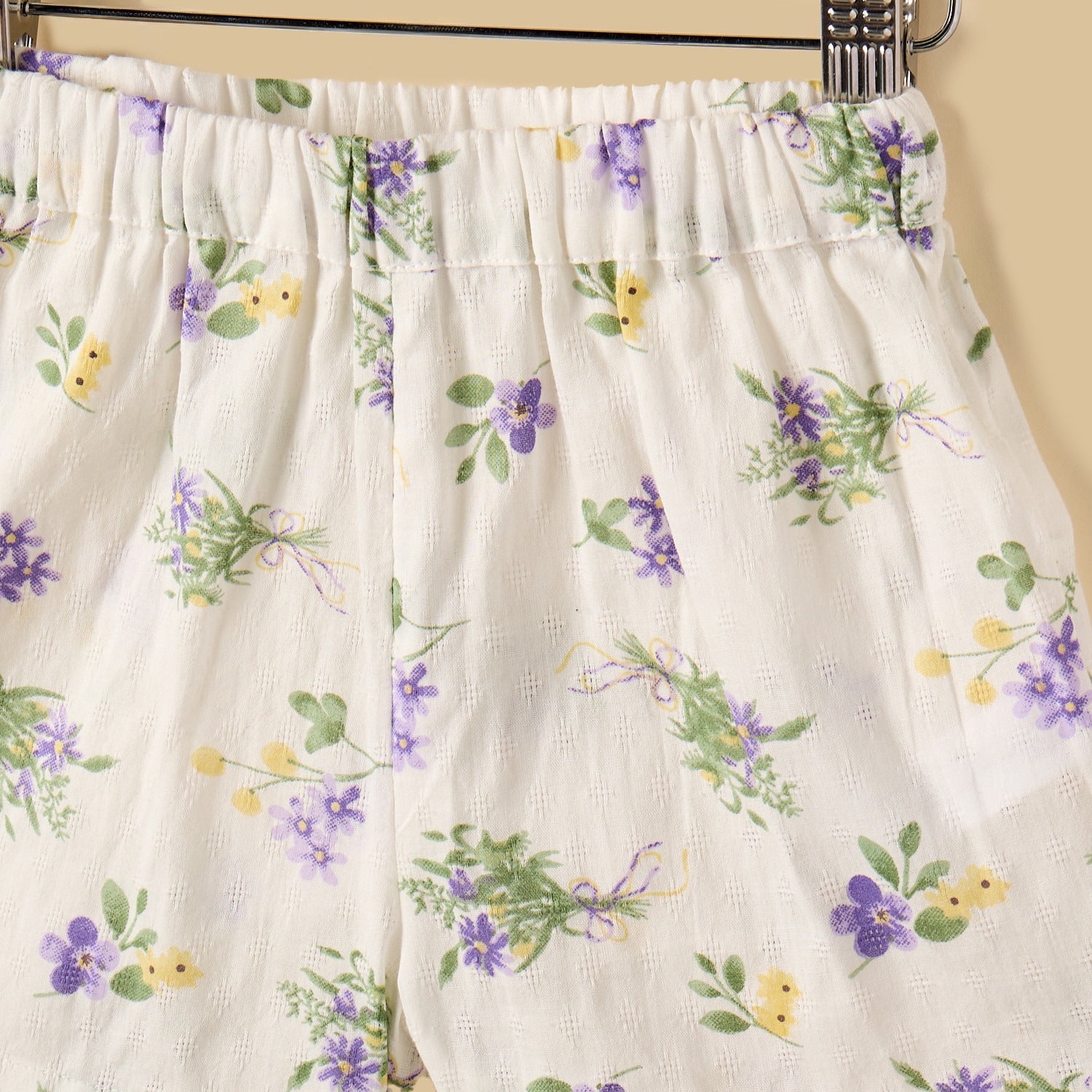 Floral Print Top with Shorts and Headband