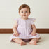 Gingham Check Cotton Dress with Bloomers and Headband - Purple / 12-18 mths