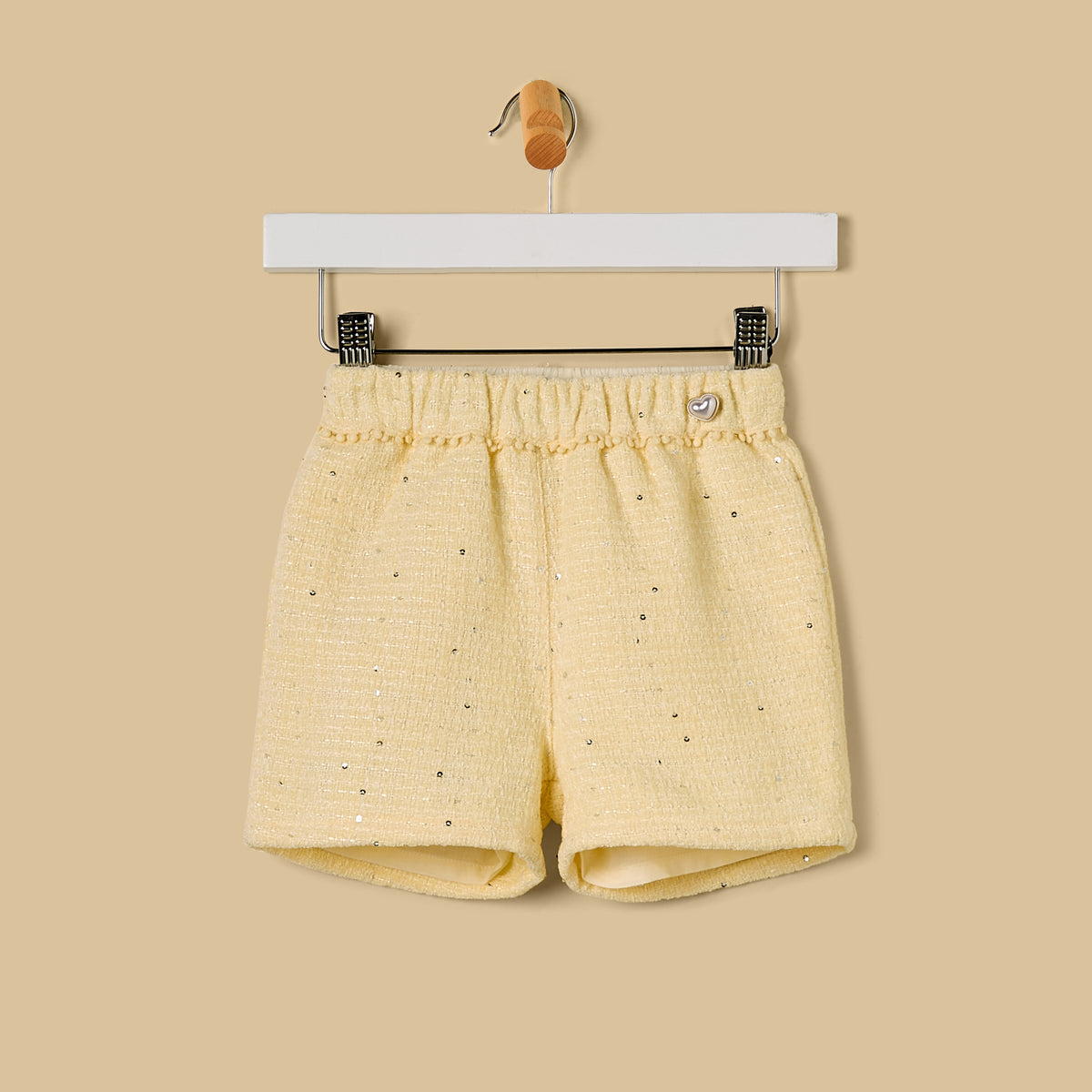Sequin Embellished Tweed Shorts