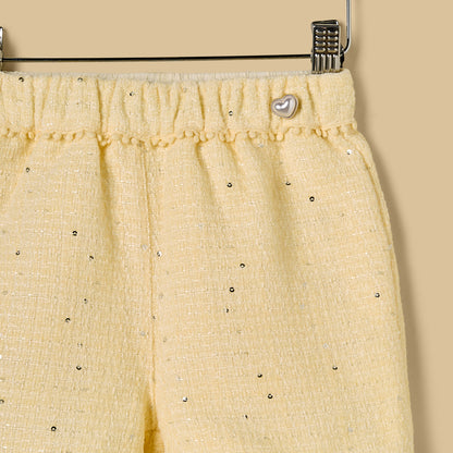 Sequin Embellished Tweed Shorts