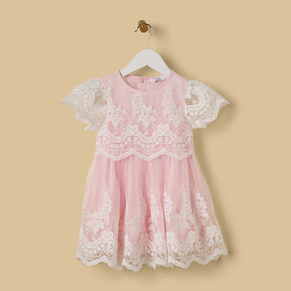 Mesh Overlay Dress with Bloomers