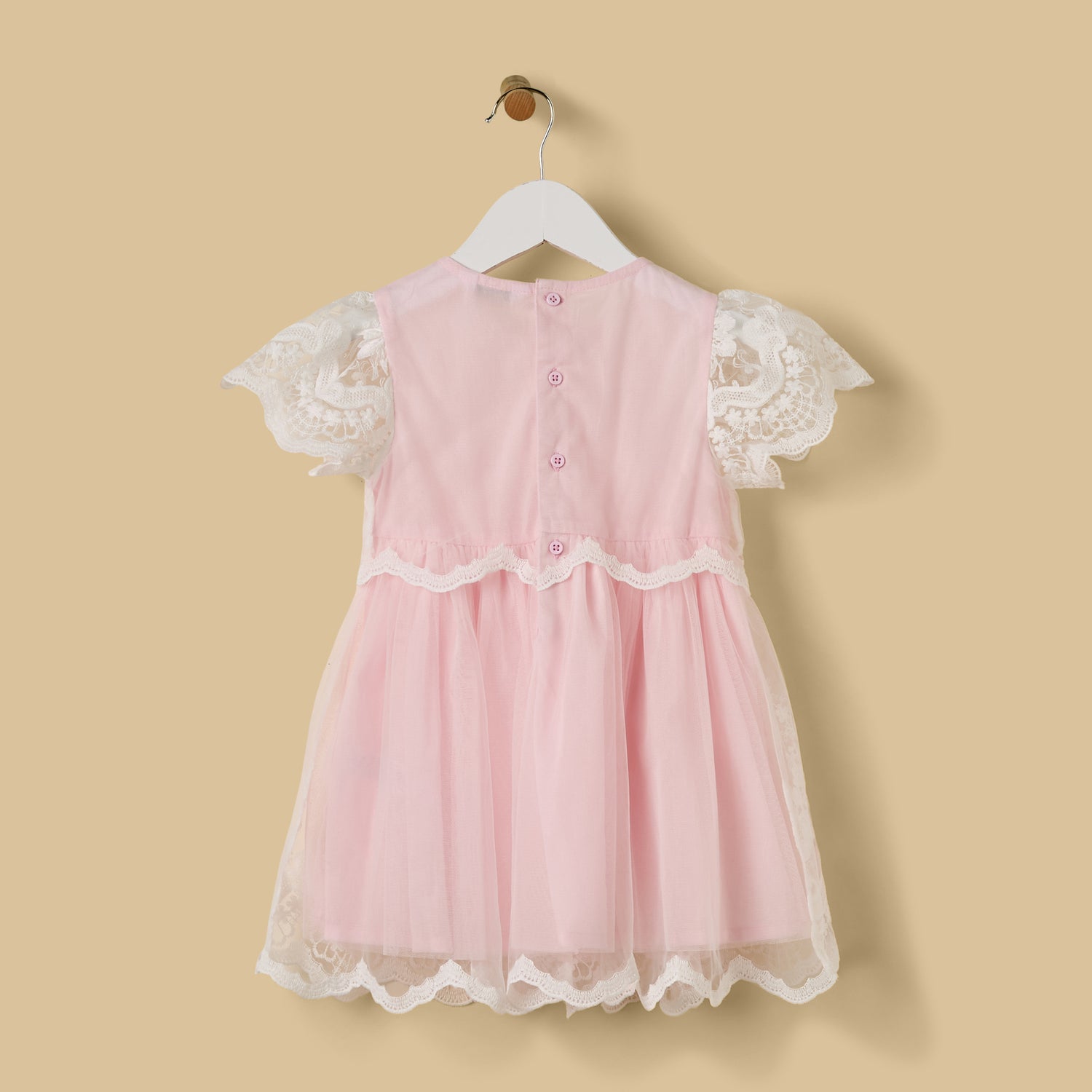 Mesh Overlay Dress with Bloomers