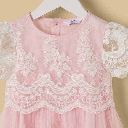 Mesh Overlay Dress with Bloomers