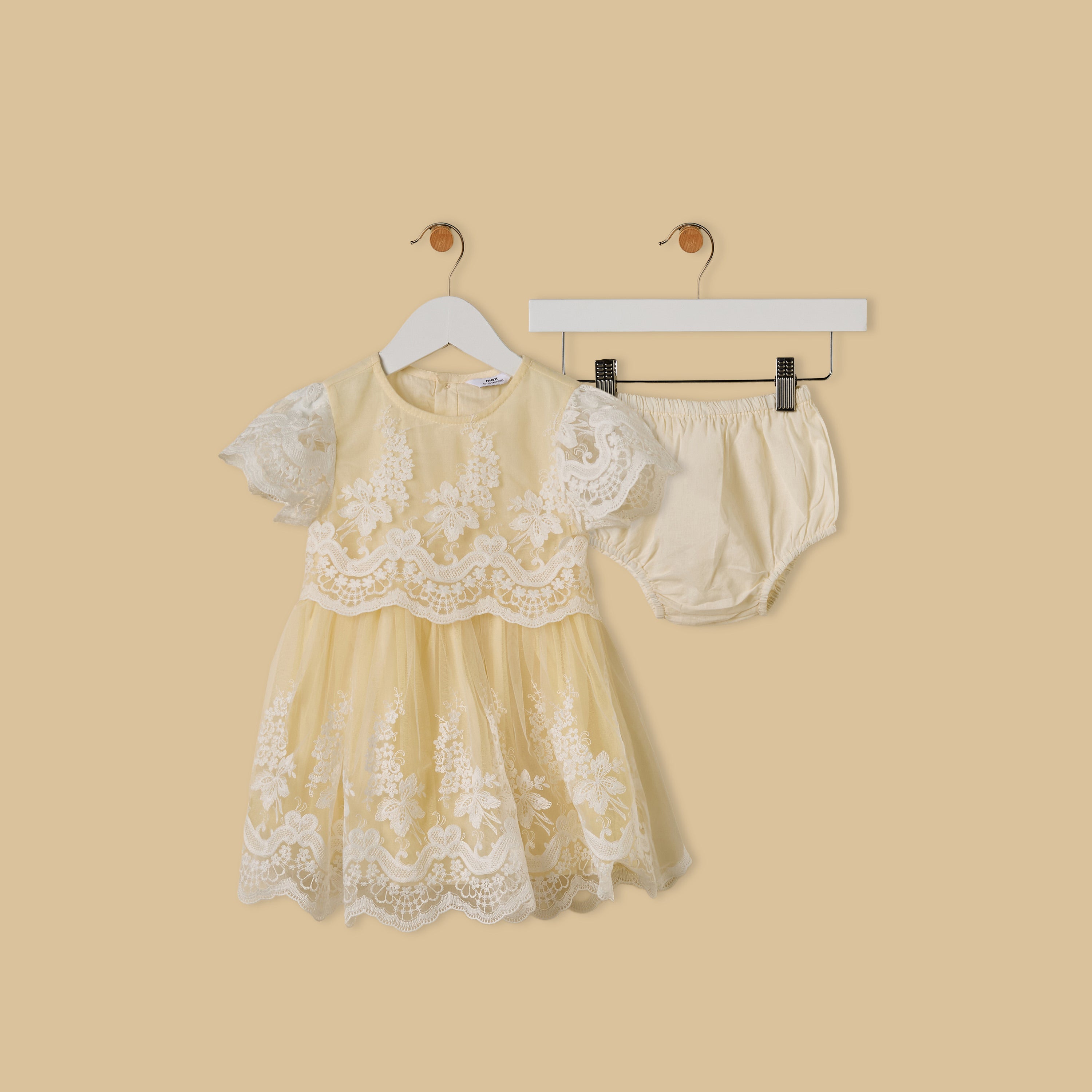 Mesh Overlay Dress with Bloomers