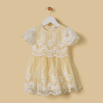 Mesh Overlay Dress with Bloomers