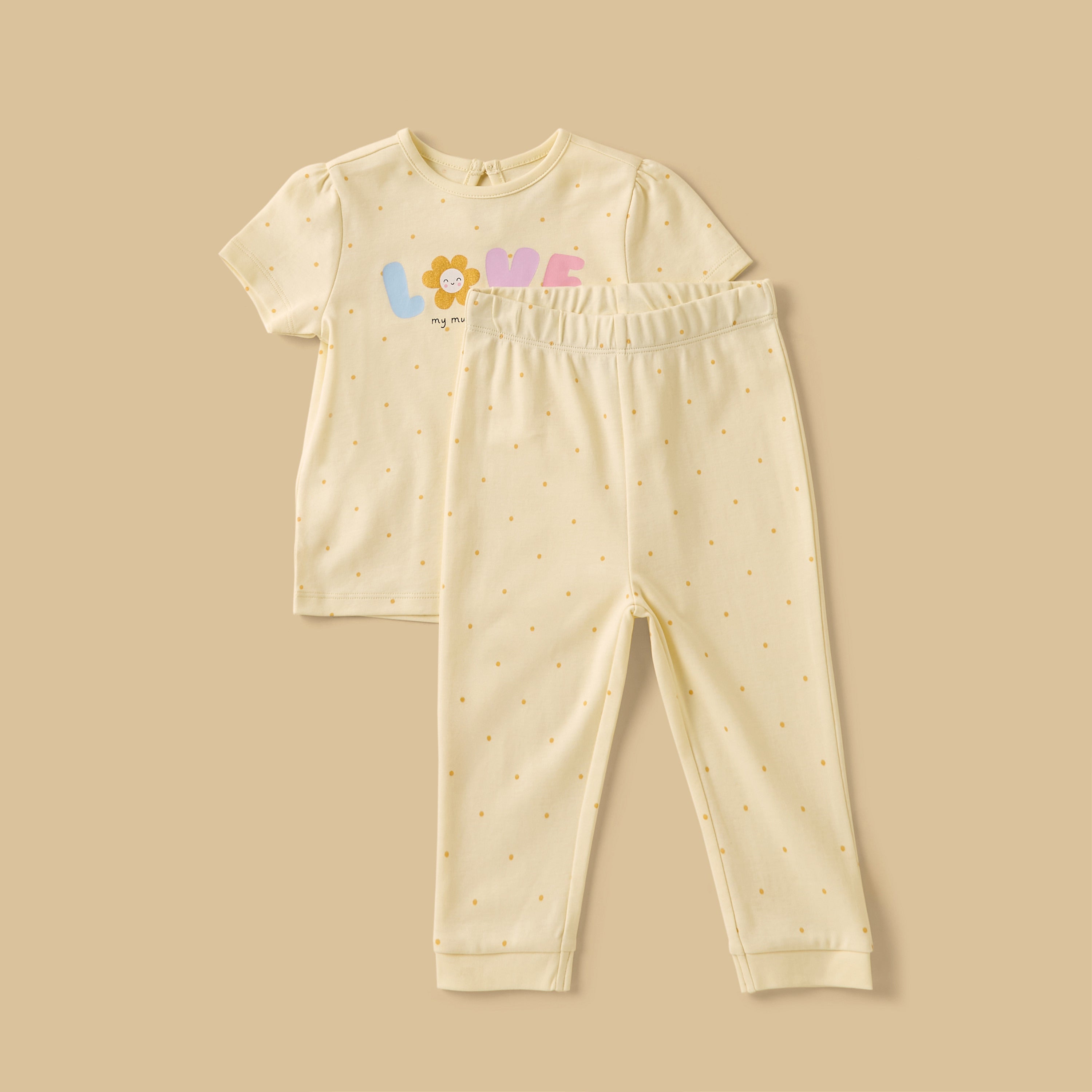 Pack of 2 - Floral Print Cotton Pyjama Set