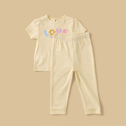 Pack of 2 - Floral Print Cotton Pyjama Set
