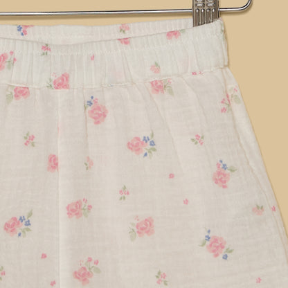 Floral Print Shorts Set