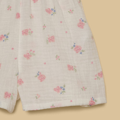 Floral Print Shorts Set