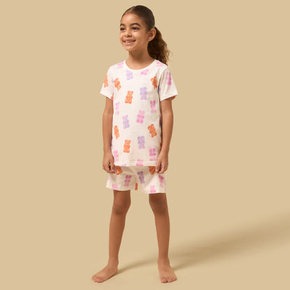 Gummy Bear Print Cotton Shorts Set