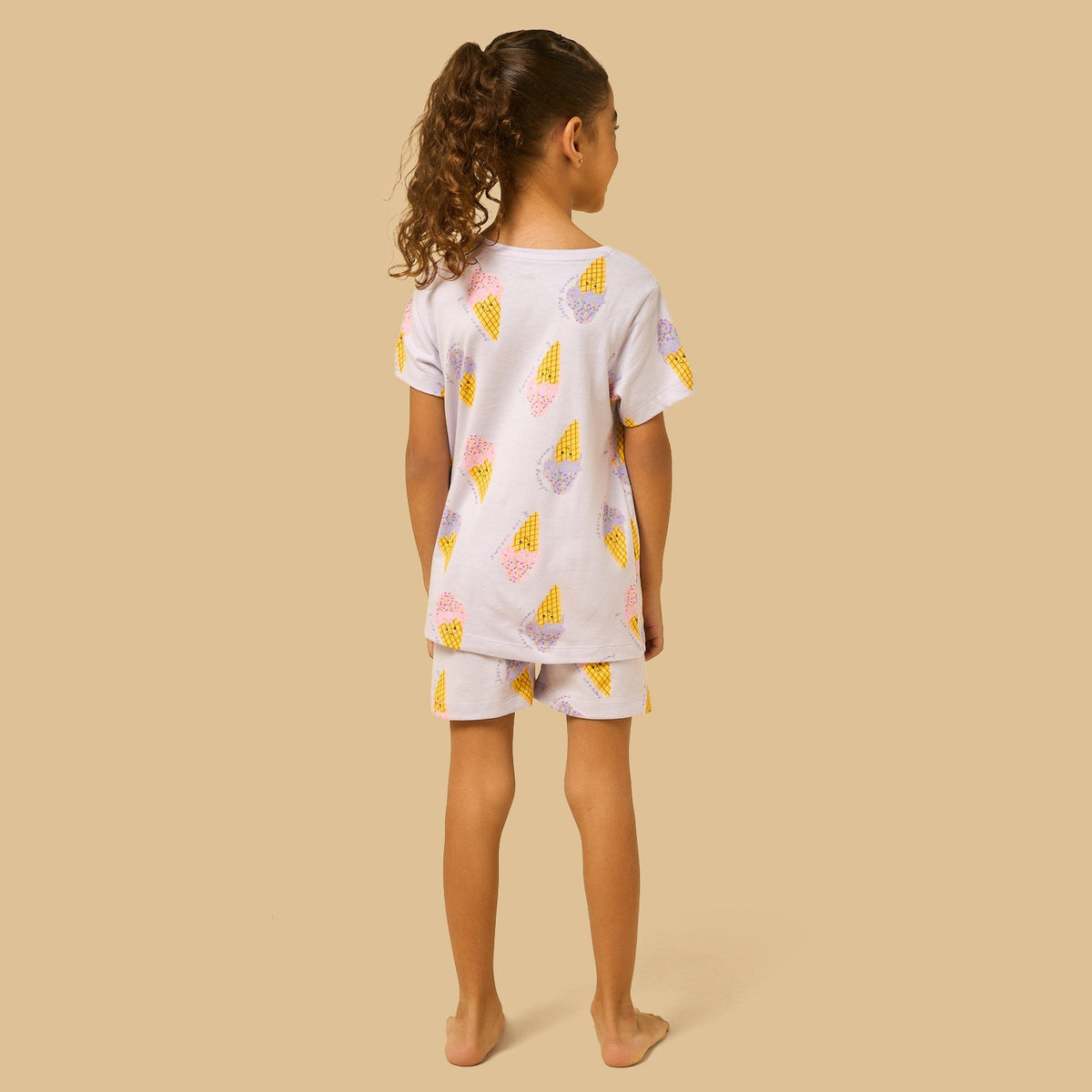 Ice Cream Print Shorts Set