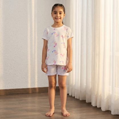 Pack of 2 - Mermaid Print Cotton Shorts Set