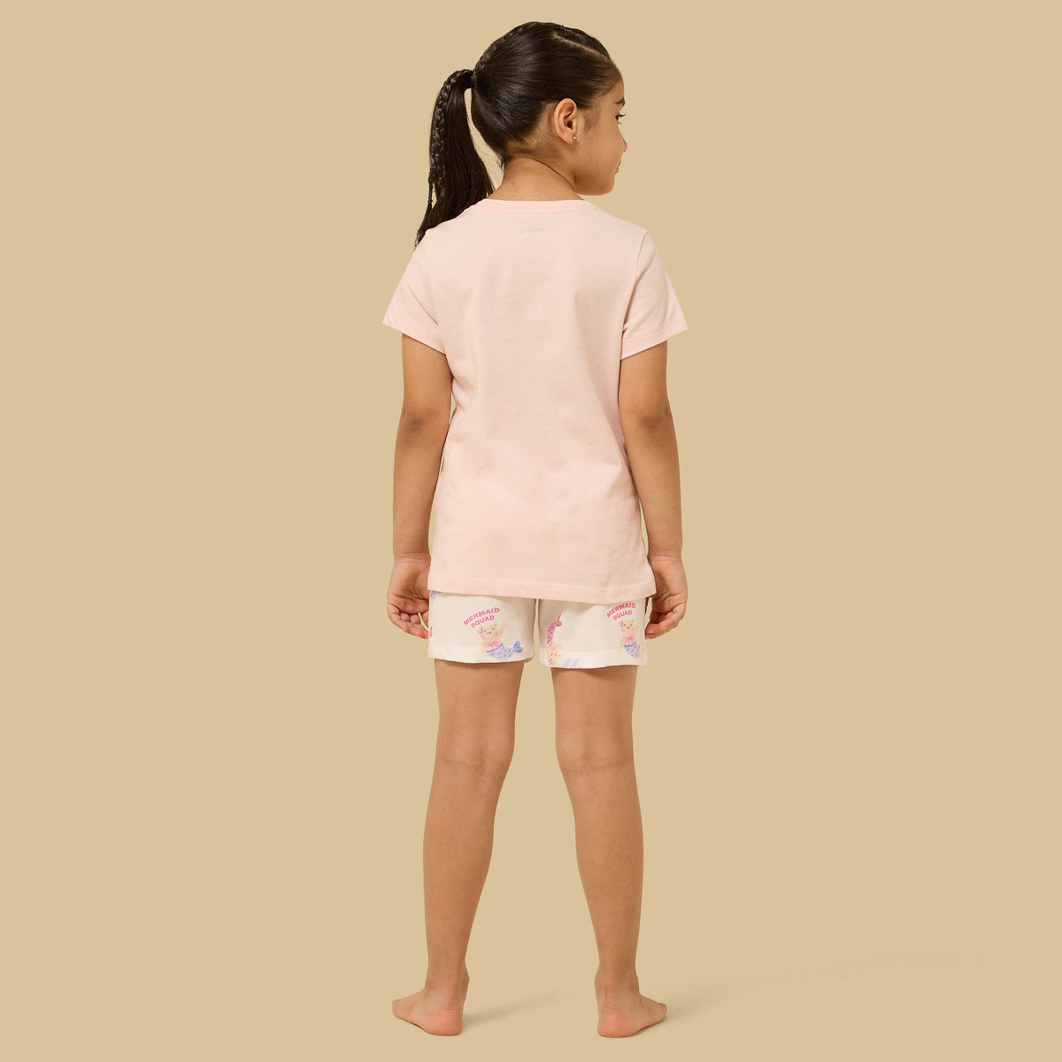 Pack of 2 - Mermaid Print Cotton Shorts Set