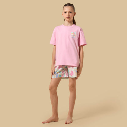 Tropical Print Shorts Set