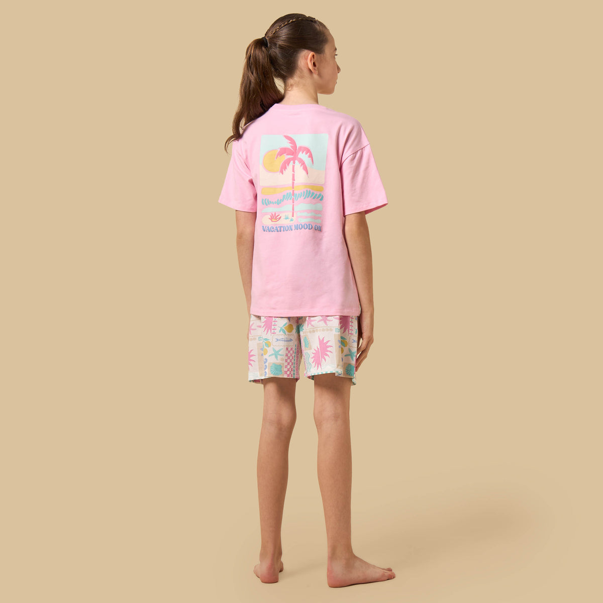 Tropical Print Shorts Set