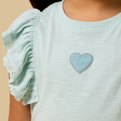 Schiffli Detail Shorts Set
