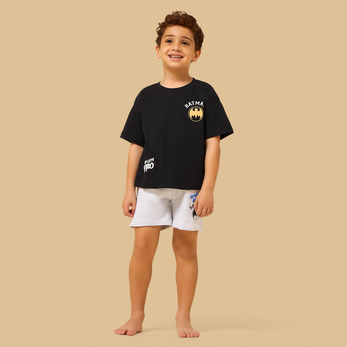 Batman Print Shorts Set