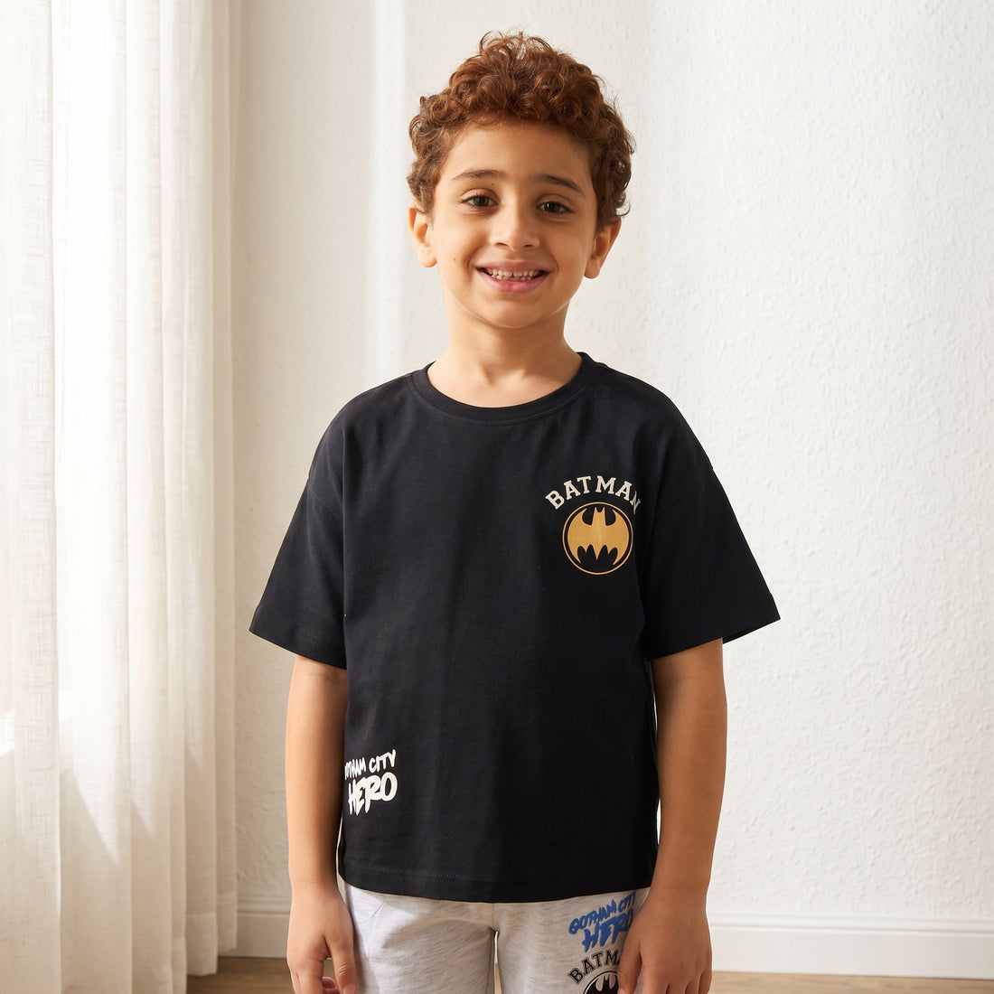 Batman Print Shorts Set