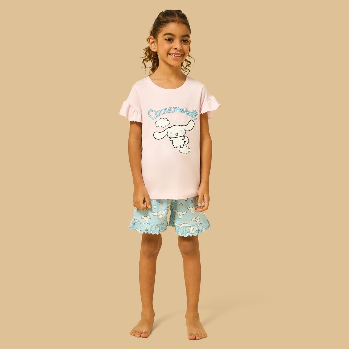 Cinnamoroll Print Shorts Set