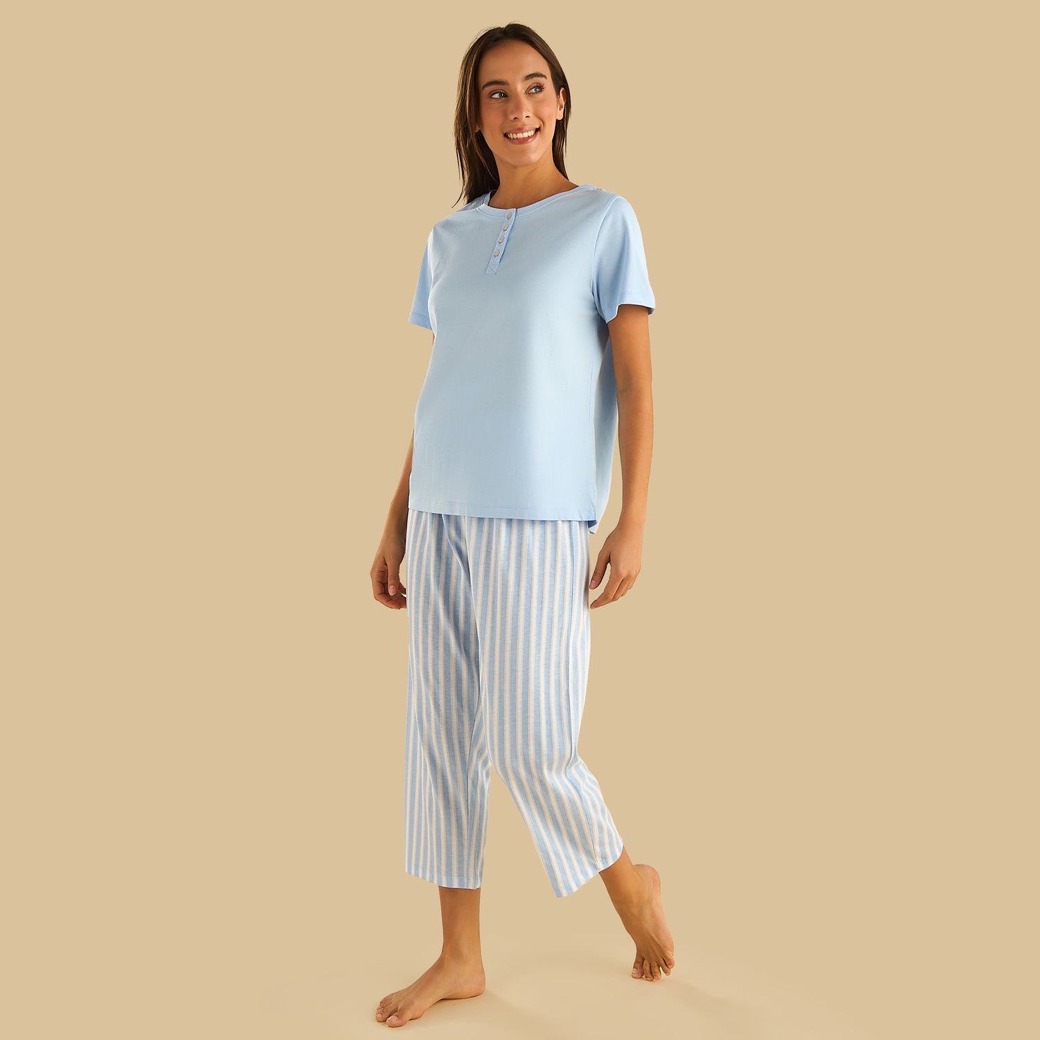 Striped Cotton Pyjama Set
