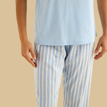 Striped Cotton Pyjama Set