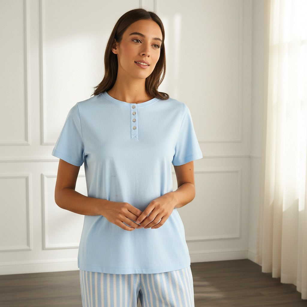 Striped Cotton Pyjama Set