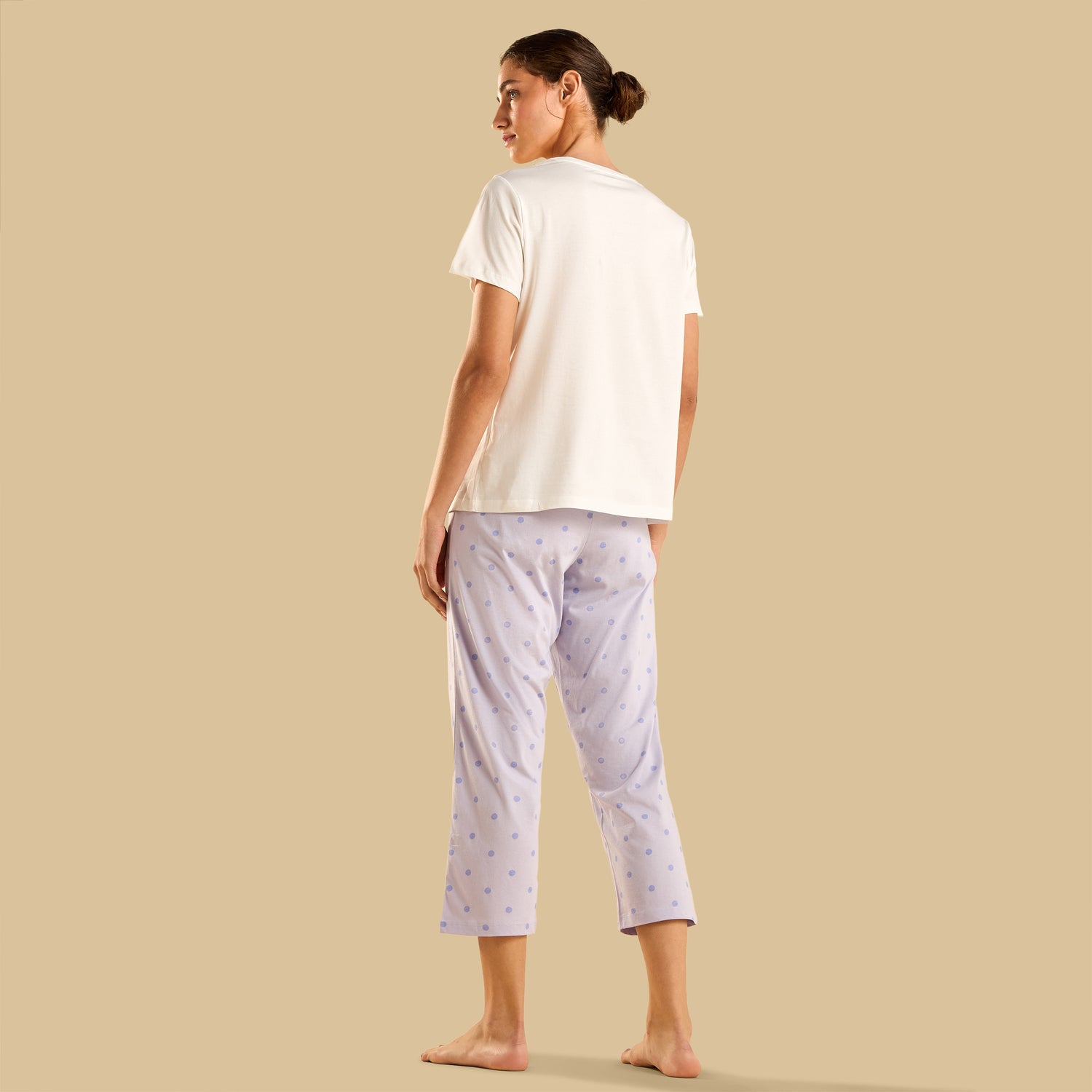 Polka Dot Print Cotton Pyjama Set
