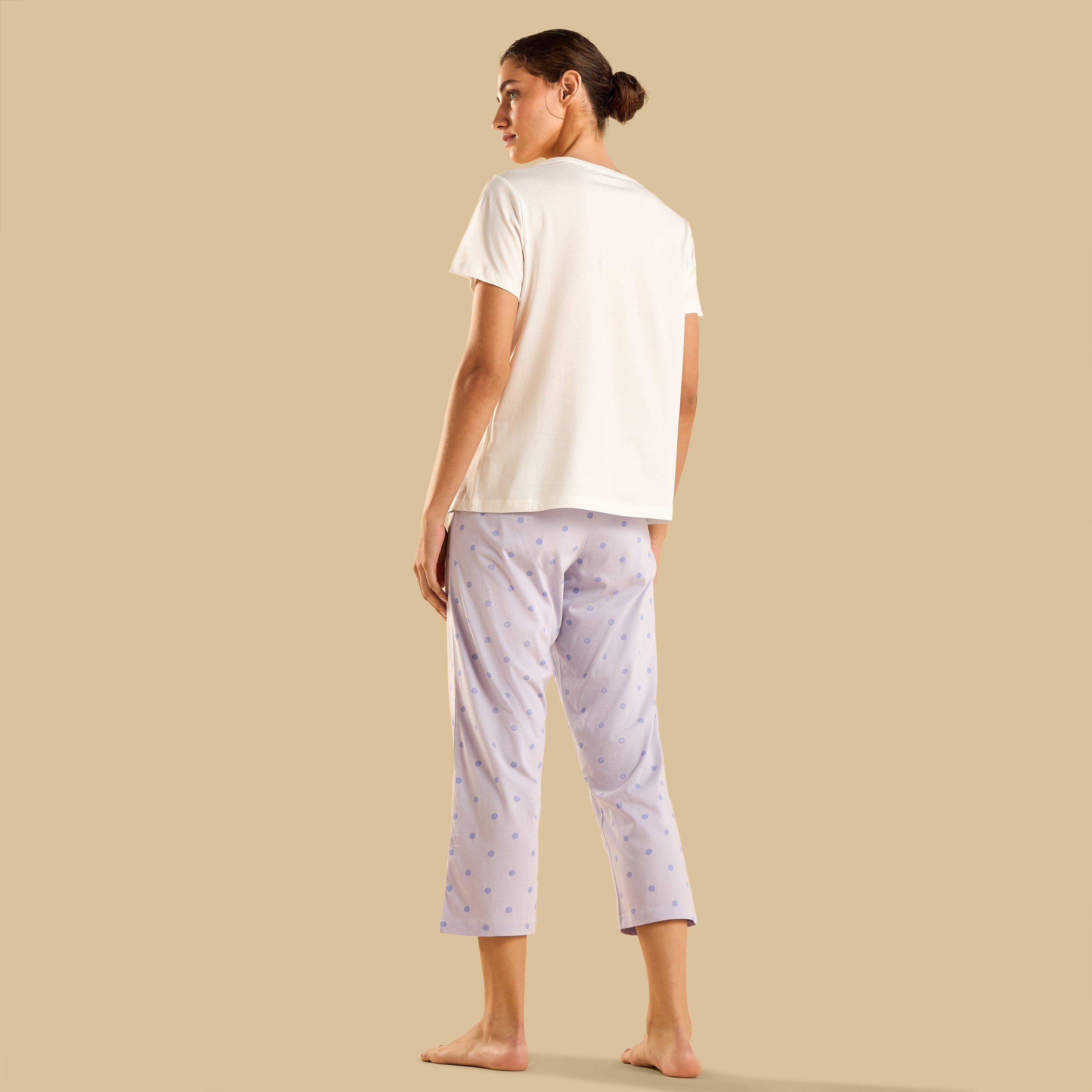 Polka Dot Print Cotton Pyjama Set