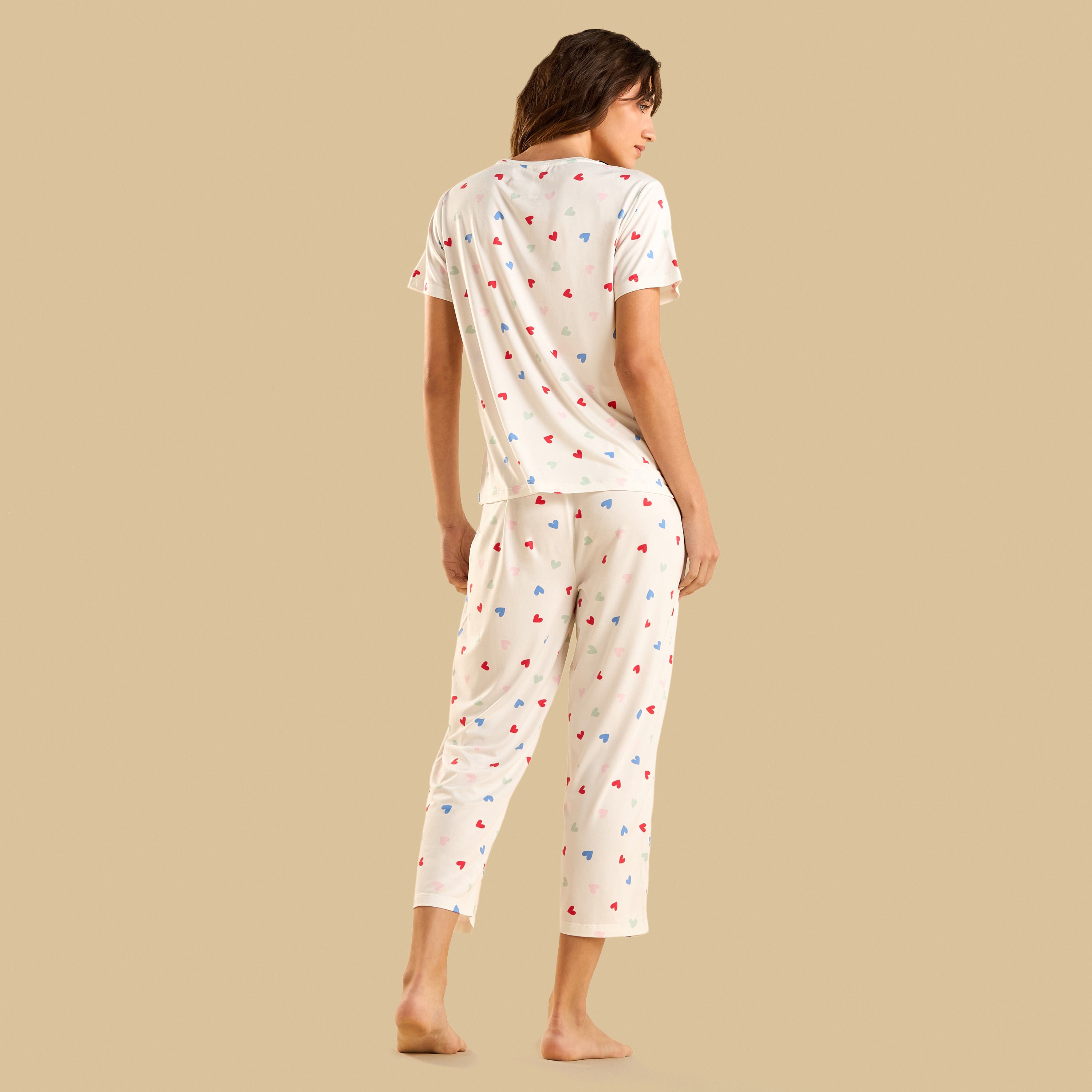 Heart Print Pyjama Set