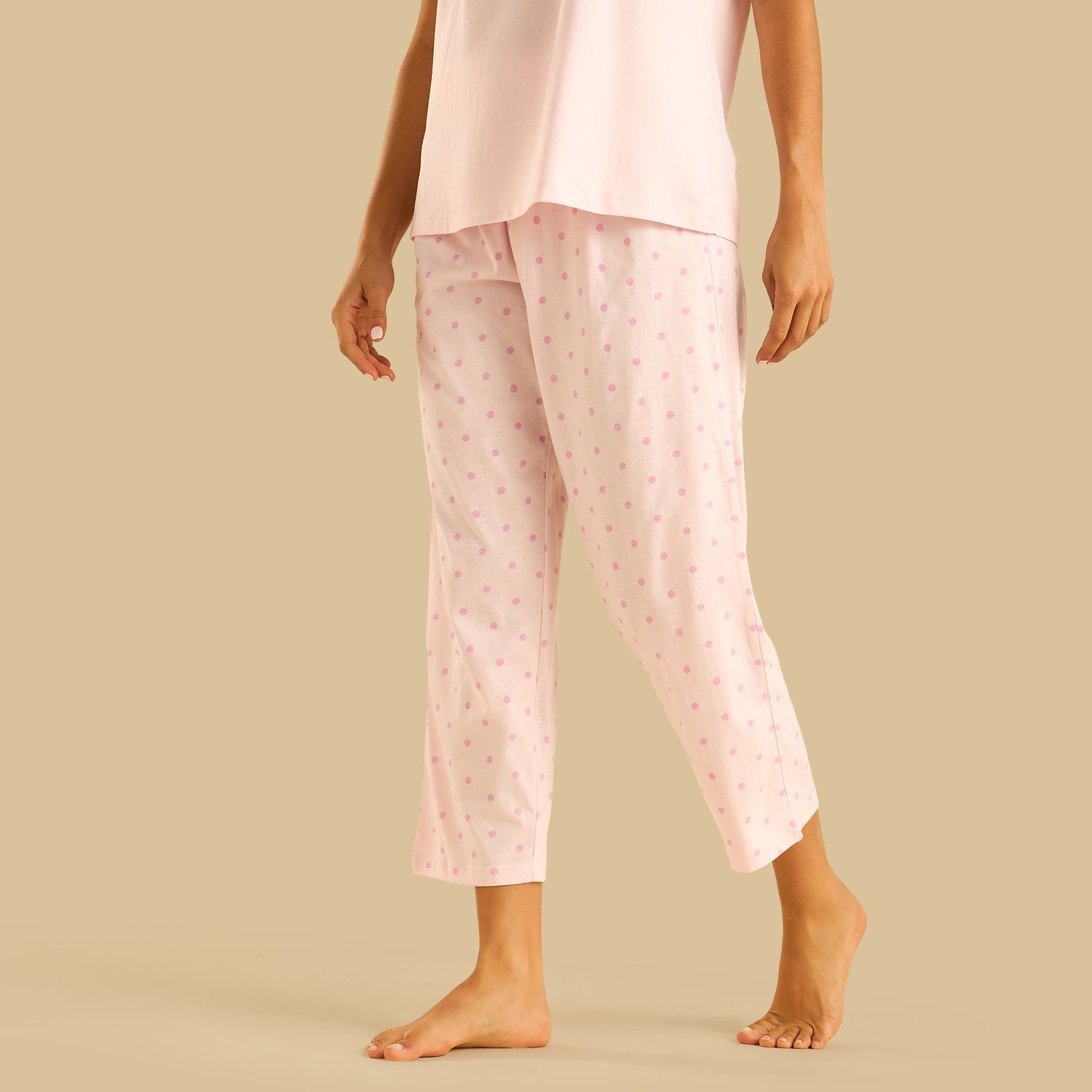Polka Dot Print Cotton Pyjama Set