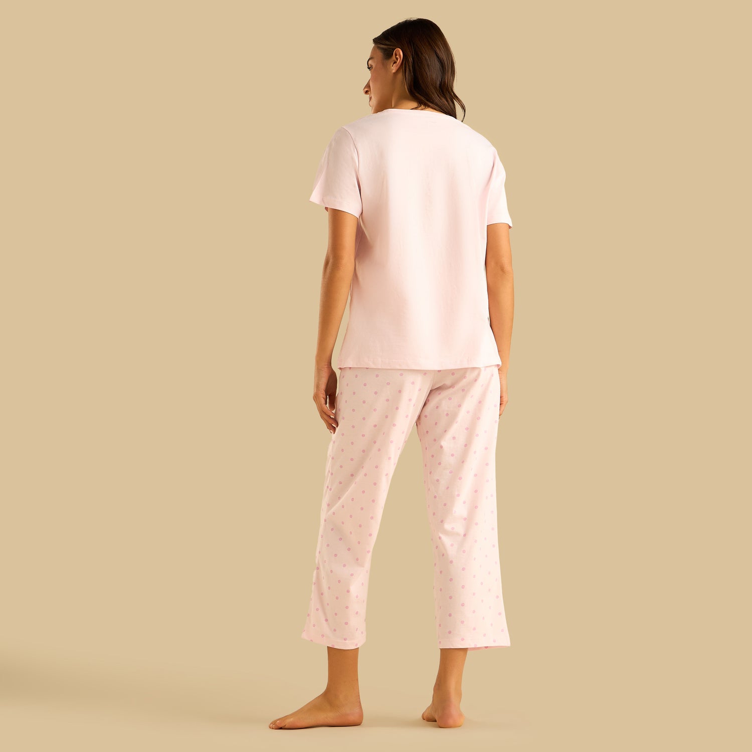 Polka Dot Print Cotton Pyjama Set