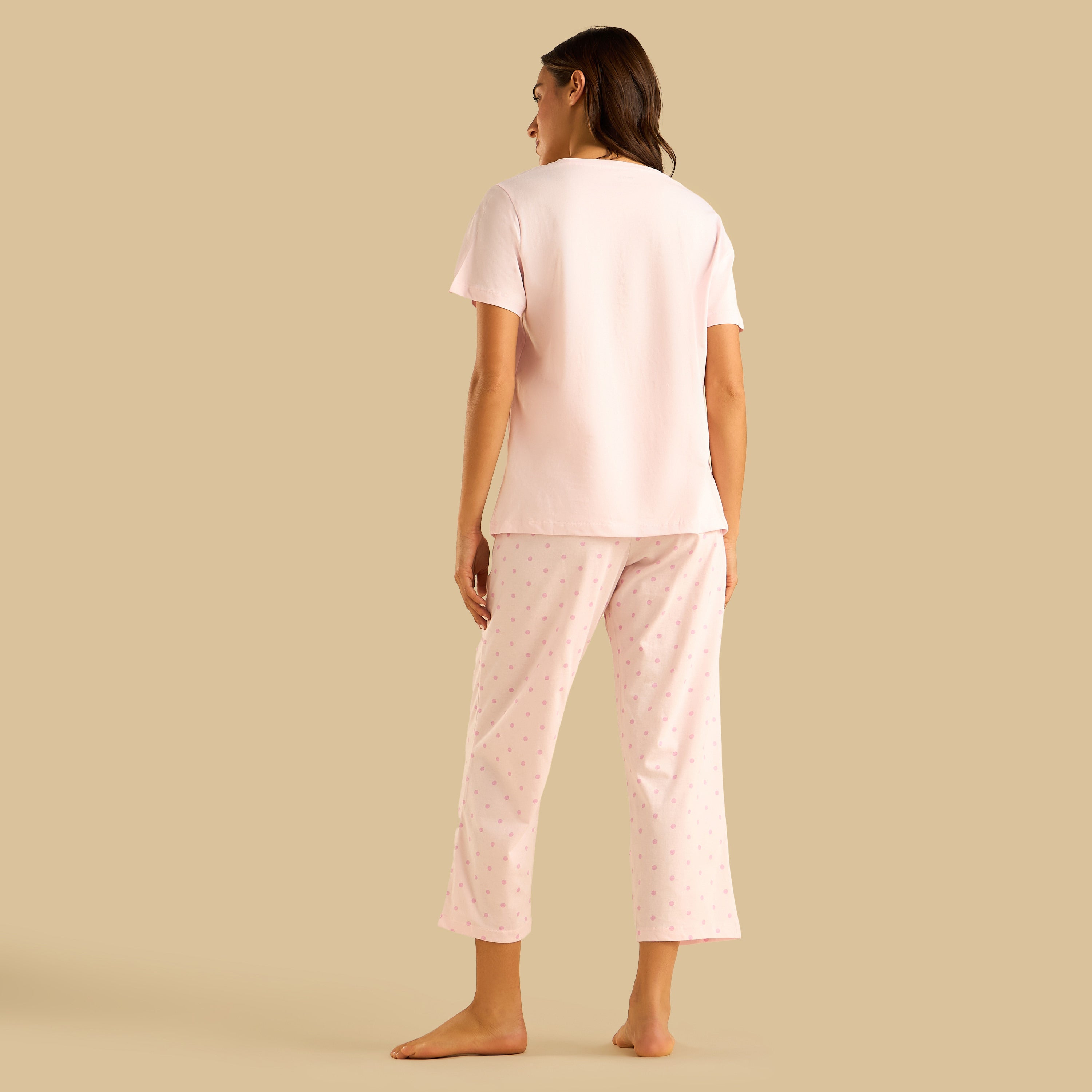 Polka Dot Print Cotton Pyjama Set
