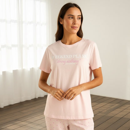 Polka Dot Print Cotton Pyjama Set