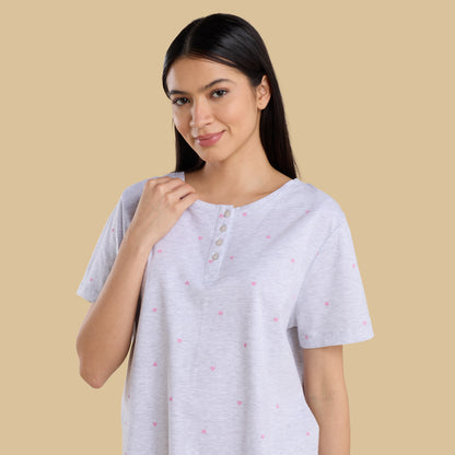 Heart Print Pyjama Set