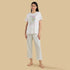 Striped Pyjama Set - White / XXL