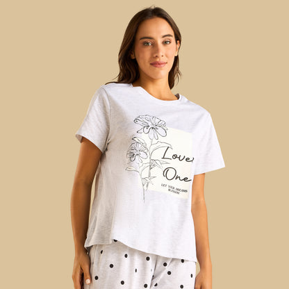 Polka Dot Print Cotton Pyjama Set