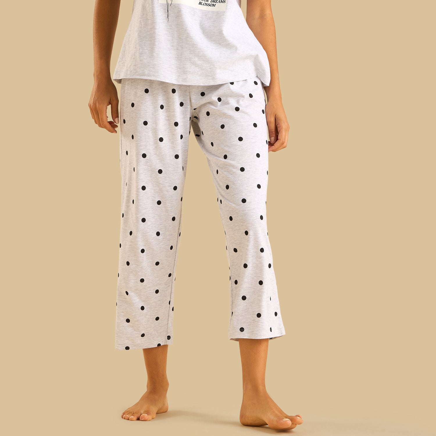Polka Dot Print Cotton Pyjama Set