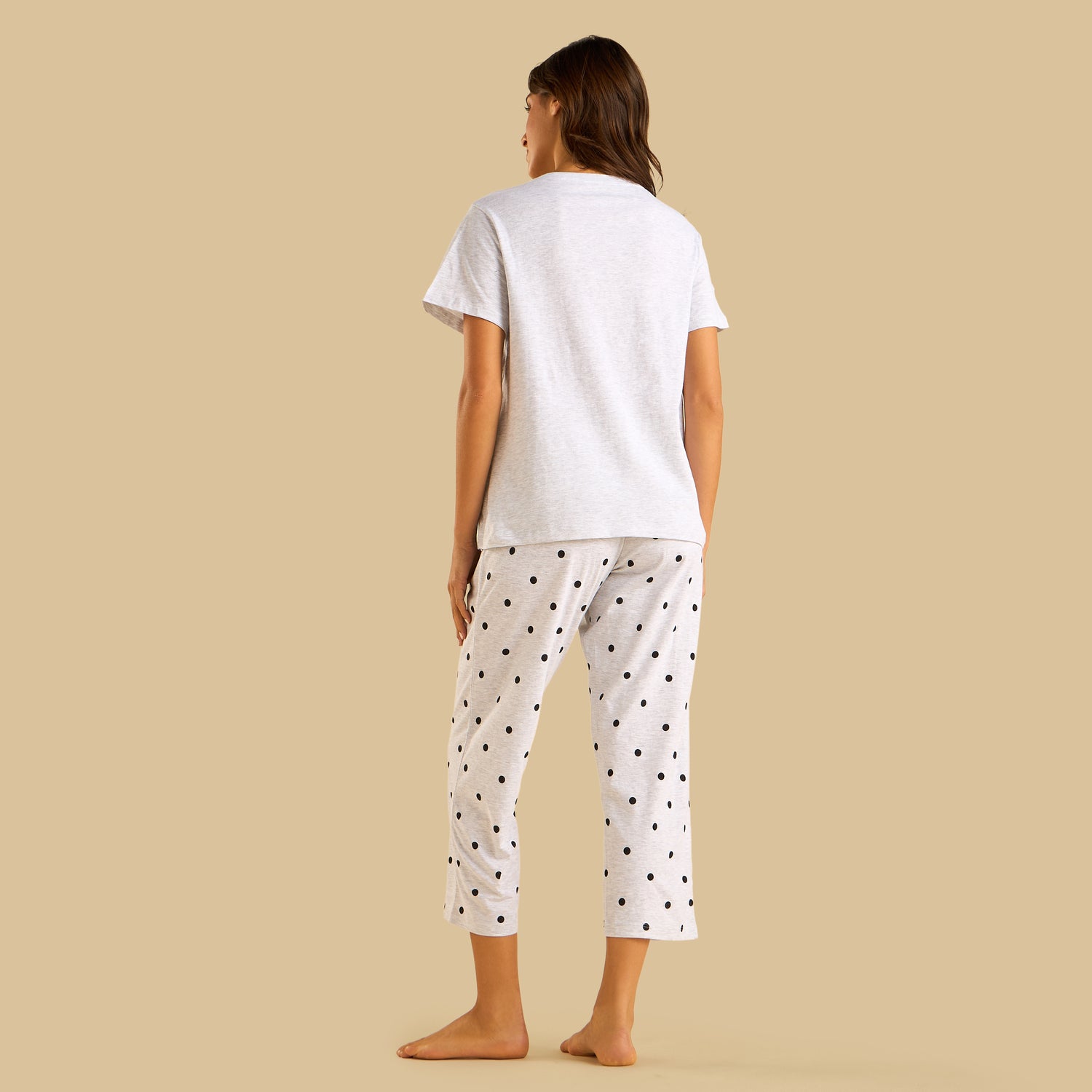 Polka Dot Print Cotton Pyjama Set