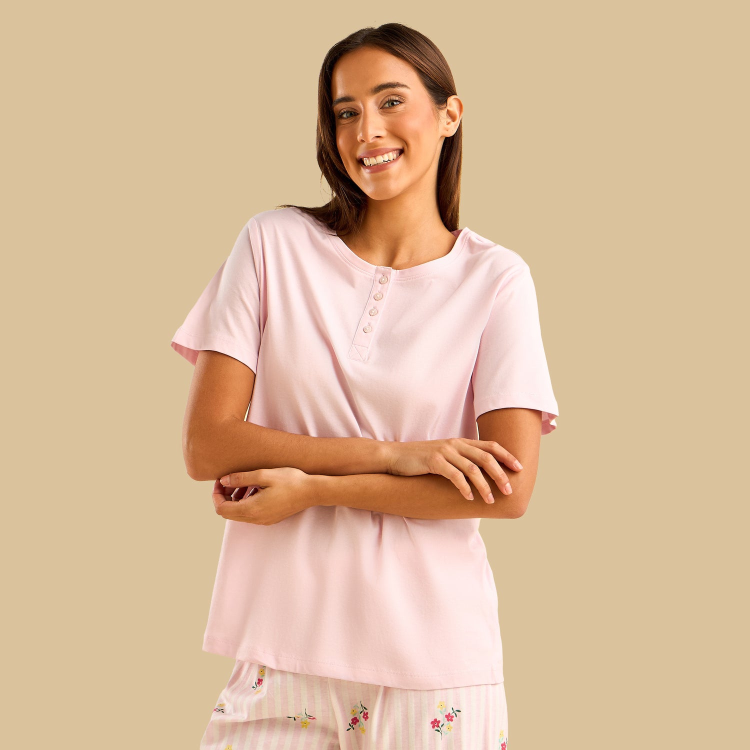 Floral Print Cotton Pyjama Set