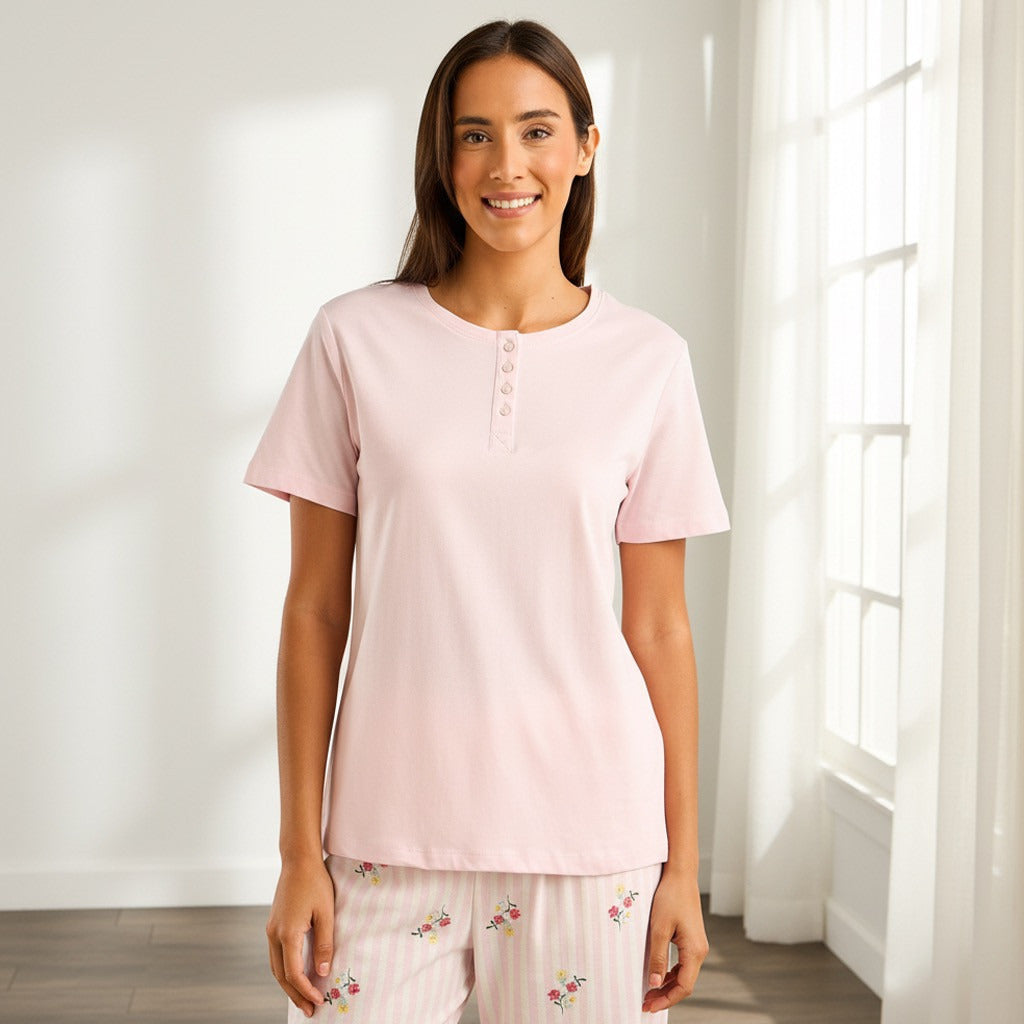 Floral Print Cotton Pyjama Set