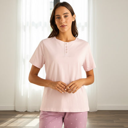 Heart Print Cotton Pyjama Set