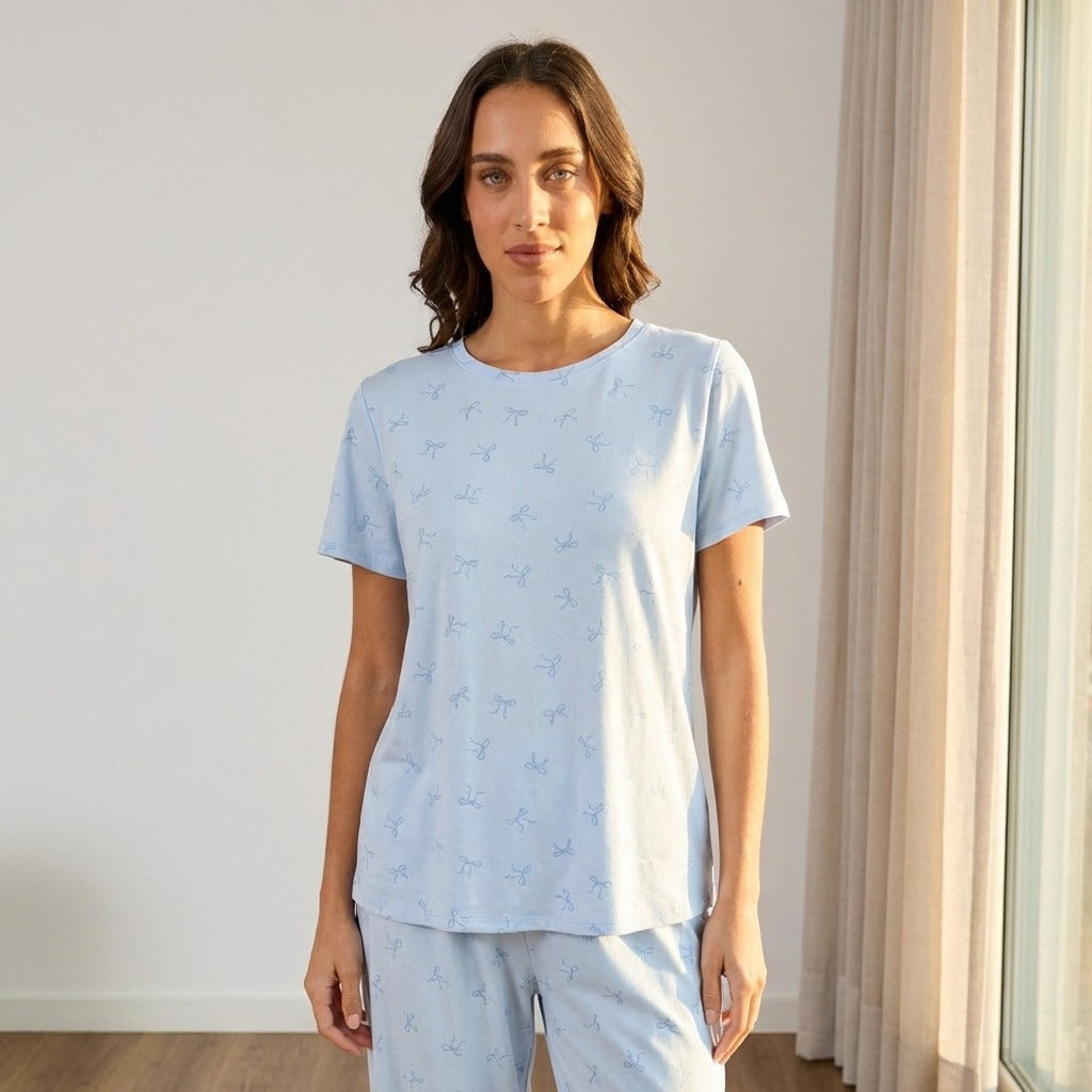 Bow Print Pyjama Set