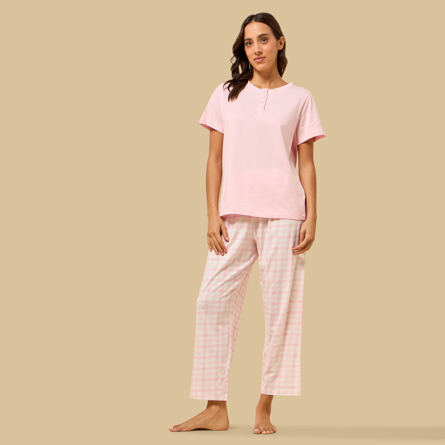 Checked Cotton Pyjama Set